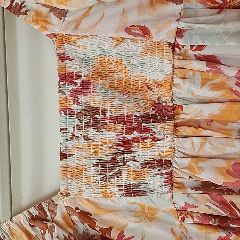 Abercrombie and Fitch Baby Doll Floral Puff Sleeve Mini Dress Size SP - Picture 13 of 16
